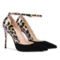 High Heel Stiletto Women's Pumps  Leopard Leather Ladies women custom Sexy Shoes Heels For Lady